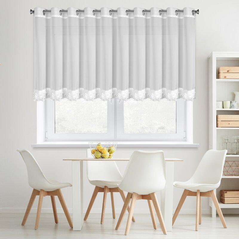 Firana gotowa Luisa biała 400 X 80 cm – rozświetla wnętrze