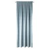 Zasłona welwetowa gotowa D91 Cypr niebieska 140 X 270 CM – ze srebrnym nadrukiem