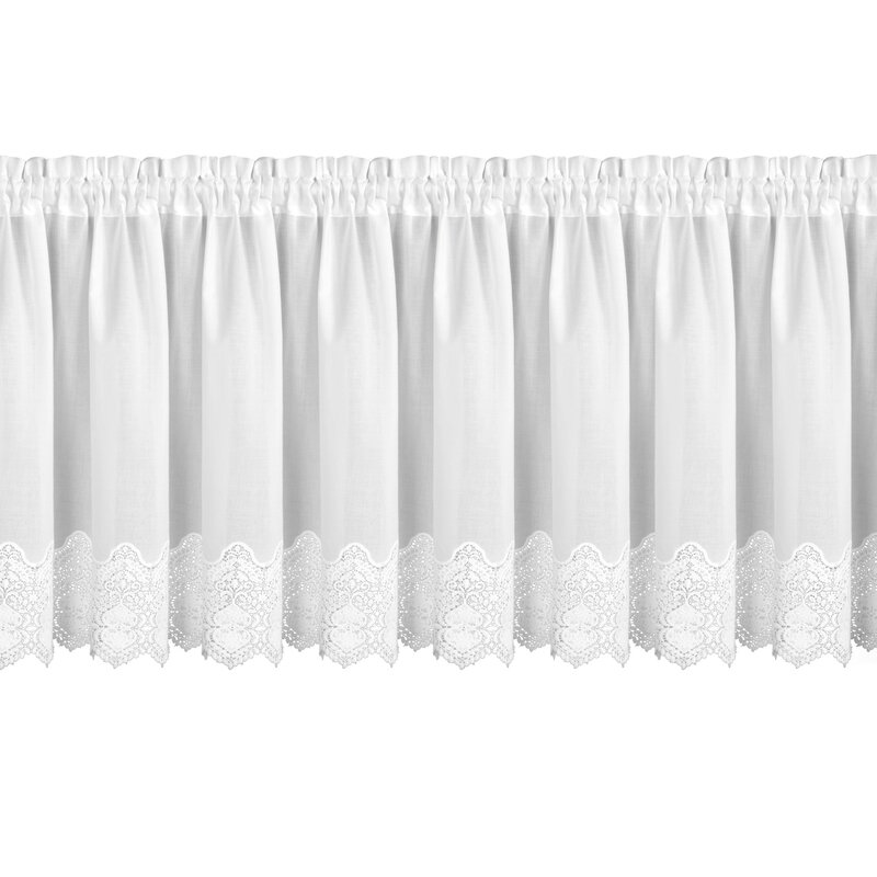 Firana gotowa na taśmie Sola biała 150 X 40 CM – idealna do kuchni
