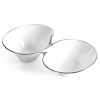 Misa dekoracyjna ceramiczna Elene (02) biała 22 X 13 X 6 cm – idealna na stół kawowy