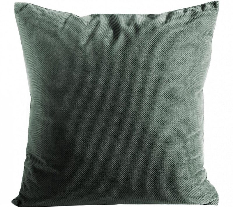 Poszewka welwetowa MILO ciemnomiętowa 45 X 45 cm – miękka w dotyku