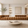 Nowoczesna pikowana sofa modułowa tapicerowana Arand SL+P+S+SP