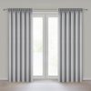 Zasłona gotowa Zoey srebrna 140 X 270 CM – 100% zaciemniająca