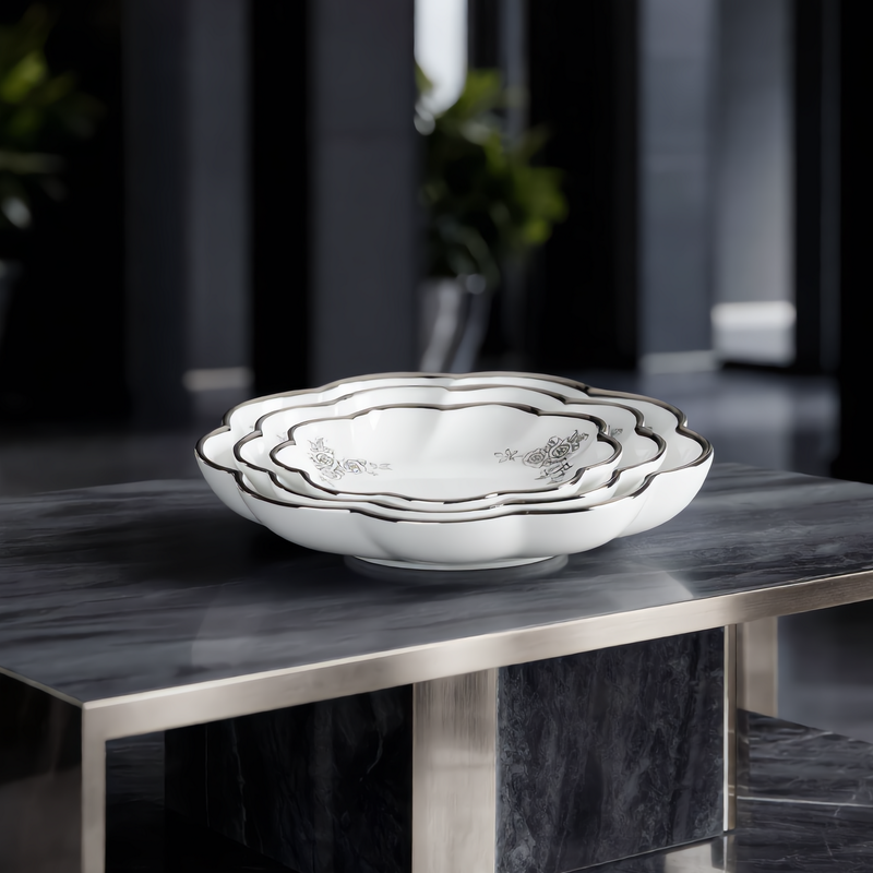 Patera ceramiczna Elsa (03) biała O 20 X 4 cm – na owoce i dekoracje