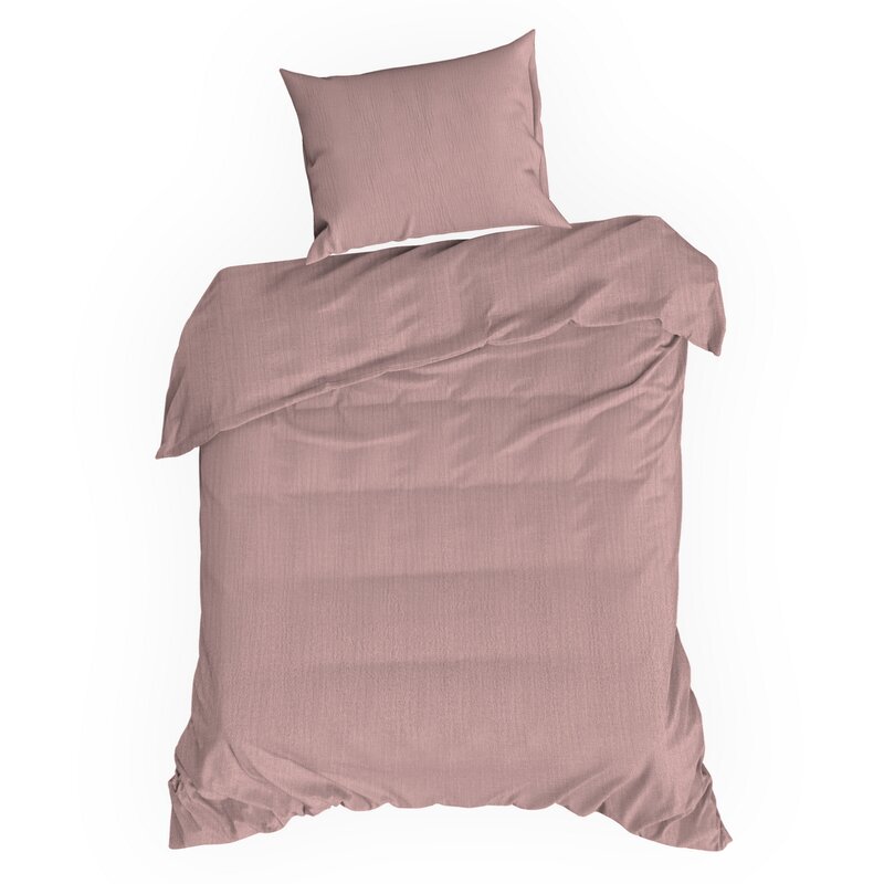 KOMPLET POŚCIELI MUSLIN 220 X 200 CM JASNORÓŻOWY
