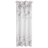 Zasłona gotowa Flora biała w róże 140X250 – łatwa w pielęgnacji