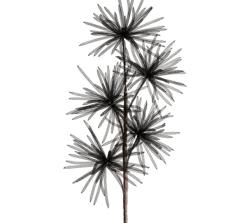 Kwiat z organzy czarny O 20 X 80 CM – do nowoczesnych wnętrz
