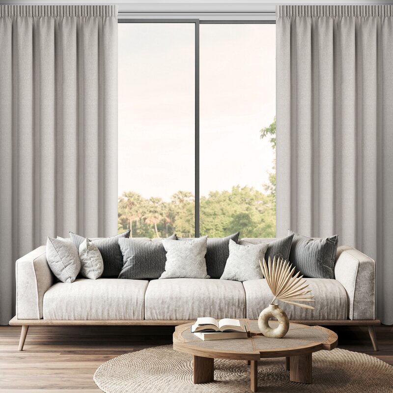 Zasłona gotowa Zoey beżowa 140 X 270 CM – 100% zaciemnienia