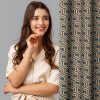 Zasłona gotowa D91 Juliet grafitowa 140 X 250 CM – geometryczny wzór