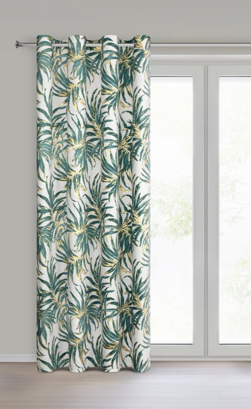 Zasłona gotowa Alena biała 140 X 250 cm – welwetowy połysk