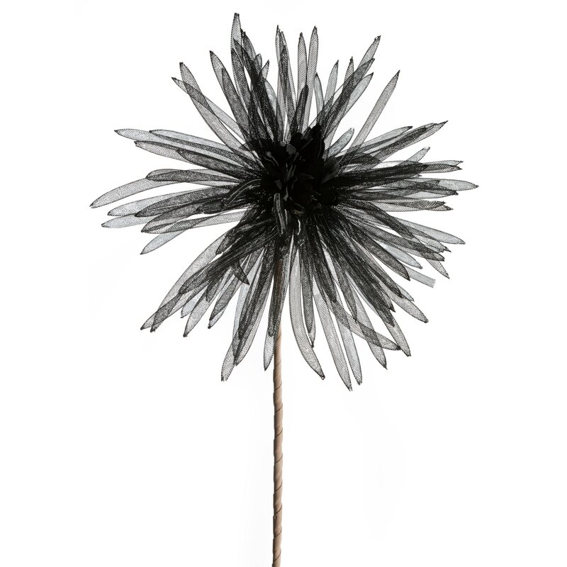 KWIAT ORGANZA 4 O 30 X 80 CM CZARNY