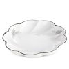 Patera ceramiczna dekoracyjna Elsa biała O 25 X 5 cm – na owoce i ozdoby