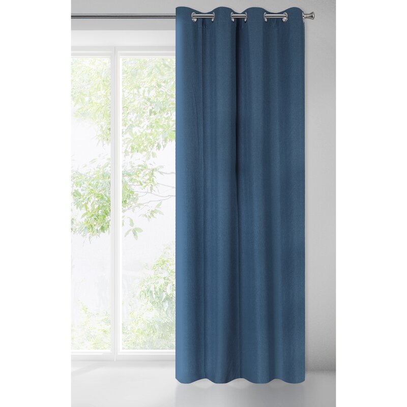 Zasłona gotowa Meltem granatowa 140 X 250 cm – gotowa do zawieszenia