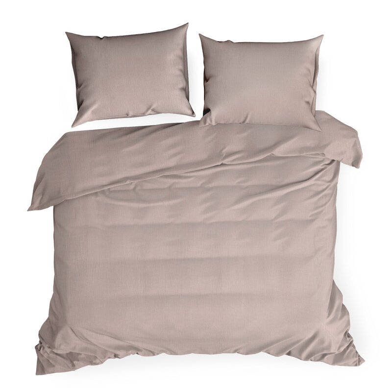 KOMPLET POŚCIELI MUSLIN 220 X 200 CM PUDROWY
