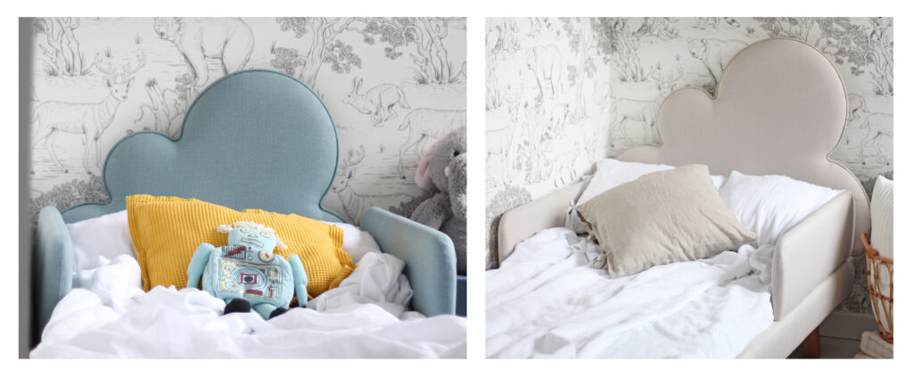 Łóżko Dziecięce Confetti Double Bed - Podwójne Łóżko Tapicerowane Z Wysuwaną Szufladą