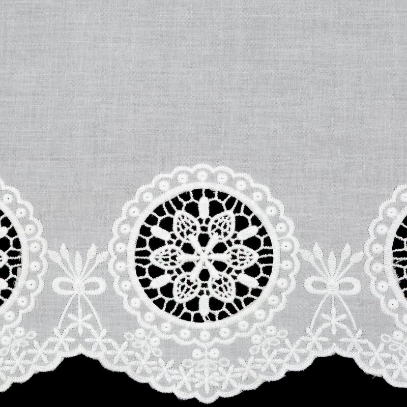 Firana gotowa Lila biała 150 X 40 cm – do kuchni i jadalni