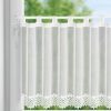 Firana gotowa Hestia na szelkach biała 150 X 70 CM – z elegancką koronką