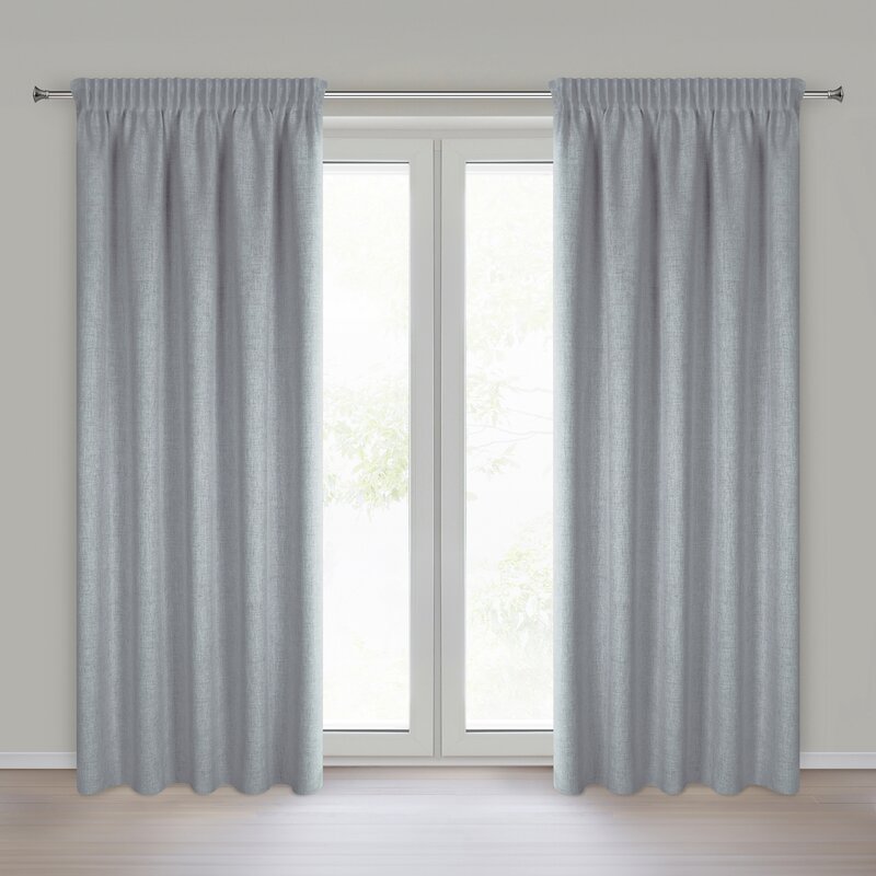 Zasłona gotowa JULA2 ciemnoniebieska 140 X 270 CM – subtelna gra światła