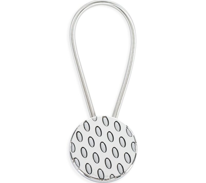 Upinacz dekoracyjny z magnesem srebrny 5 X 17 cm – do eleganckiego upinania zasłon
