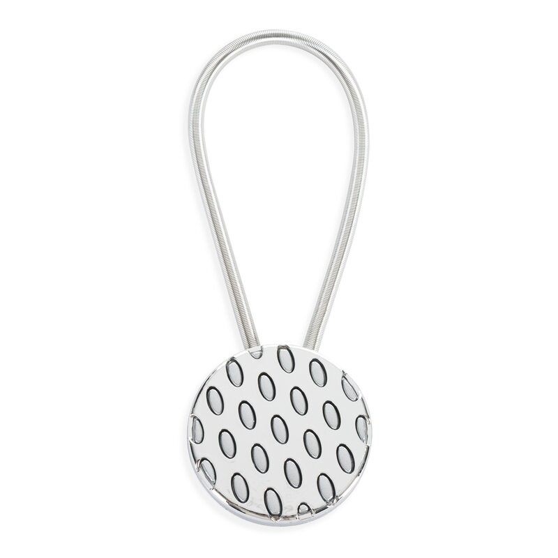 Upinacz dekoracyjny z magnesem srebrny 5 X 17 cm – do eleganckiego upinania zasłon