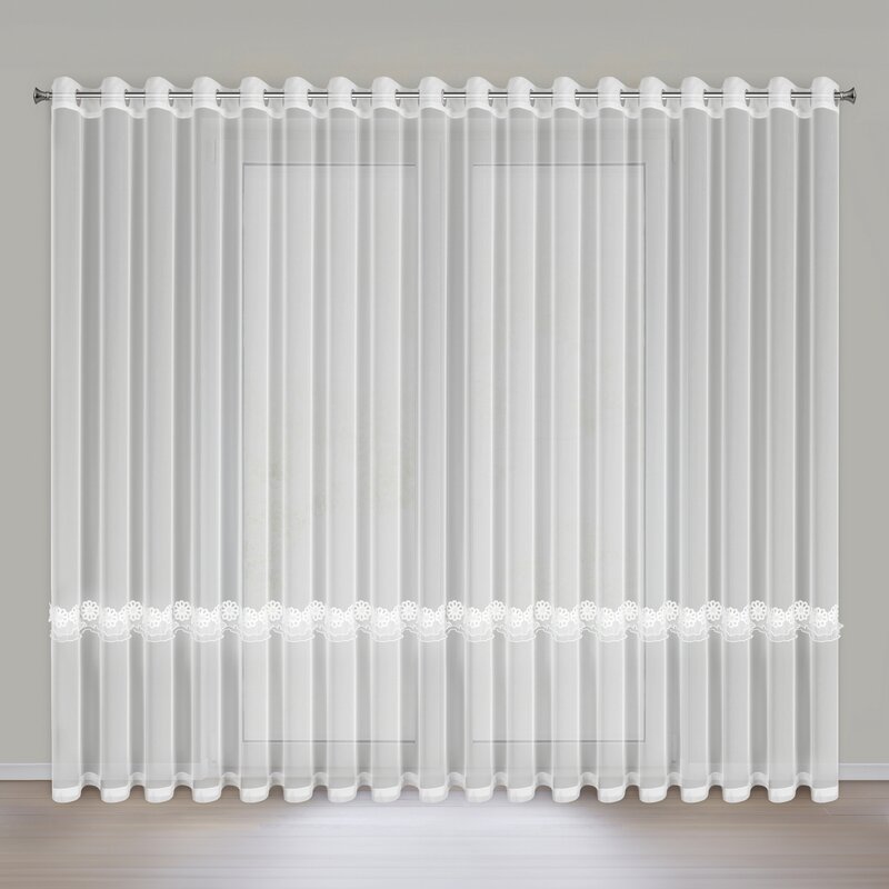 Firana gotowa ISOLA biała 350 X 250 cm – rozjaśnia wnętrze