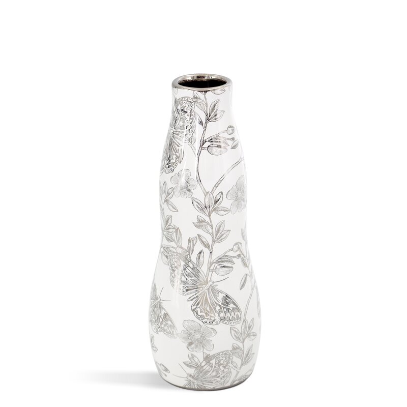 Wazon ceramiczny Rita biały O 9 X 25 CM – na susze i kwiaty