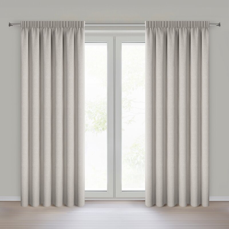 Zasłona gotowa Zoey beżowa 140 X 270 CM – 100% zaciemnienia