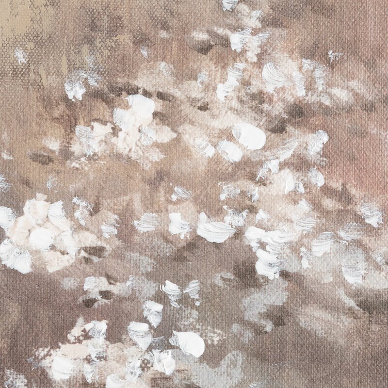 Obraz ręcznie malowany krajobraz beżowy 60 X 90 cm – wprowadza spokój natury