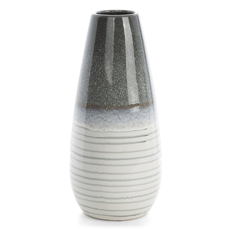 Wazon ceramiczny Viki biały O 19 X 39 CM – do nowoczesnych wnętrz