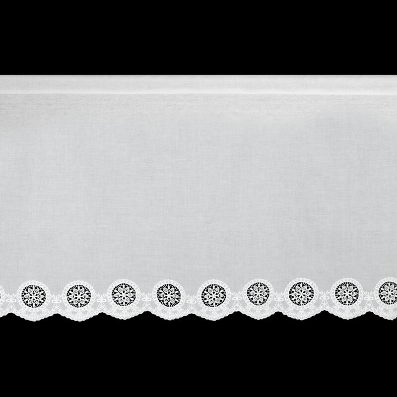 Firana gotowa Lila biała 150 X 40 cm – do kuchni i jadalni