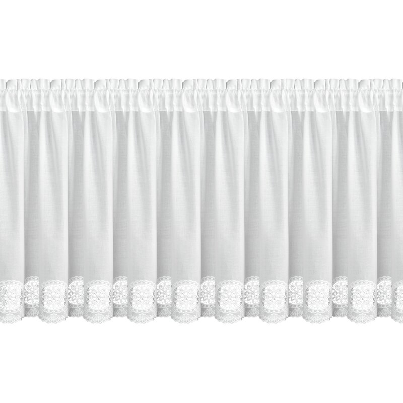 Firana gotowa Lila biała 150 X 40 cm – do kuchni i jadalni