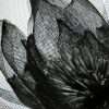 KWIAT ORGANZA 2 O 35 X 90 CM CZARNY