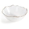 Szklana misa dekoracyjna Daisy biała O 25 X 9 cm – do owoców lub ozdób