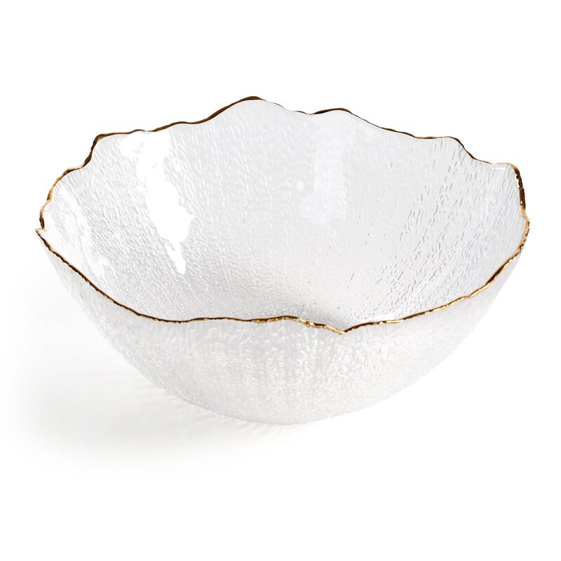 Misa szklana dekoracyjna Tamara biała O 25 X 11 cm – rozpraszająca światło