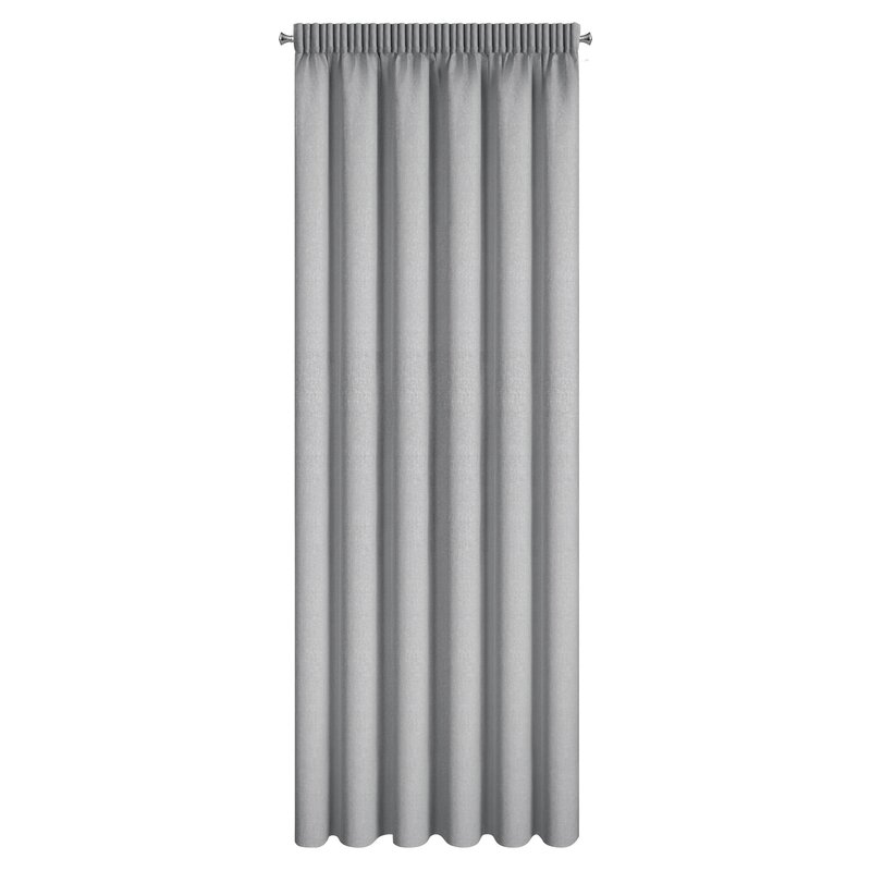 Zasłona gotowa Zoey srebrna 140 X 270 CM – 100% zaciemniająca