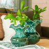 Wazon ceramiczny Dina zielony O 22 X 25 CM – na susze i kwiaty