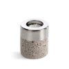Świecznik ceramiczny Laila srebrny O 9 X 13 cm – z metalicznym blaskiem
