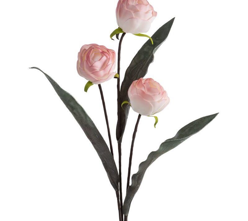 Kwiat dekoracyjny Flore 862 jasnoróżowy O 9 X 75 CM – imituje ranunculus