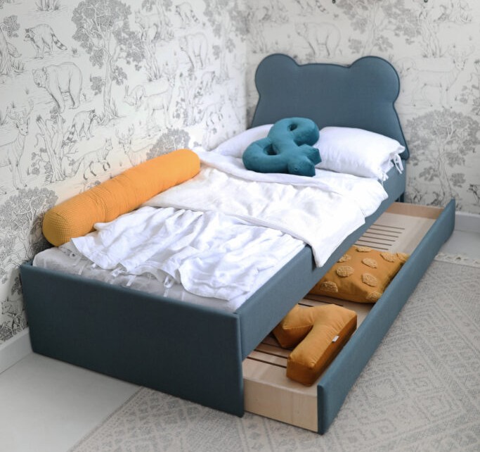Podwójne Łóżko Wysuwane Double Bed Miś Teddy - Funkcjonalność dla Rodzeństwa