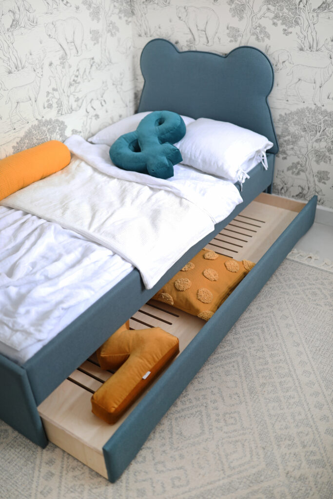 Podwójne Łóżko Wysuwane Double Bed Miś Teddy - Funkcjonalność dla Rodzeństwa
