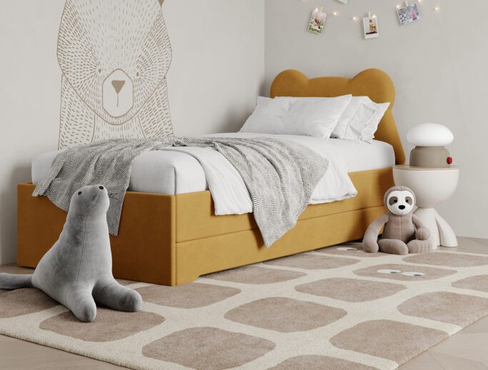 Podwójne Łóżko Wysuwane Double Bed Miś Teddy - Funkcjonalność dla Rodzeństwa