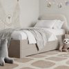 Łóżko Dziecięce Double Bed Trapez - Podwójne Łóżko Tapicerowane Z Wysuwaną Szufladą Spania