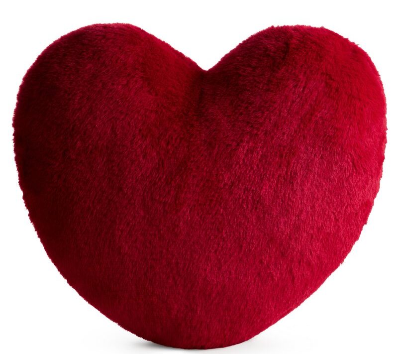 Poszewka dekoracyjna Heart czerwona 45 X 45 cm – miękka i przytulna