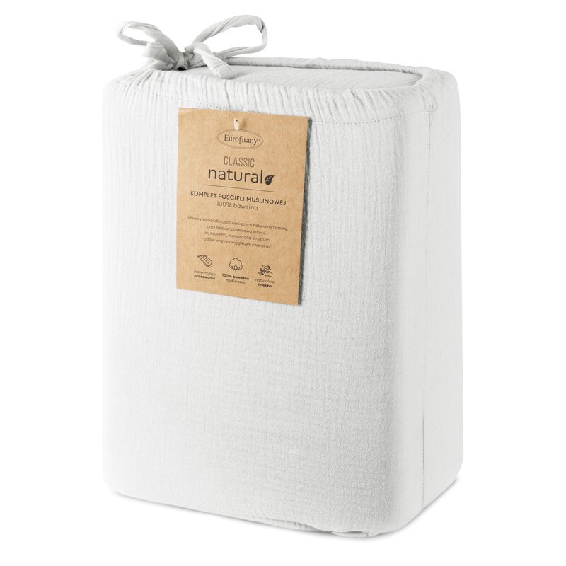 KOMPLET POŚCIELI MUSLIN 220 X 200 CM BIAŁY