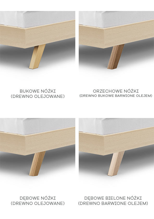 Drewniane Nogi Do Łóżka Dziecięcego - Wymienne Nóżki Legs Basic I Legs Texti