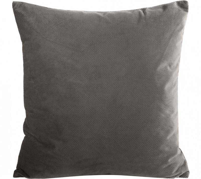 Poszewka welwetowa Milo popielata 45 X 45 CM – aksamitna w dotyku