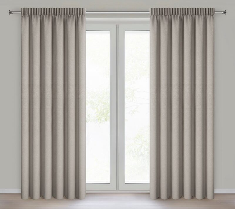Zasłona gotowa Zoey ciemnobeżowa 140 X 270 cm – 100% zaciemnienia