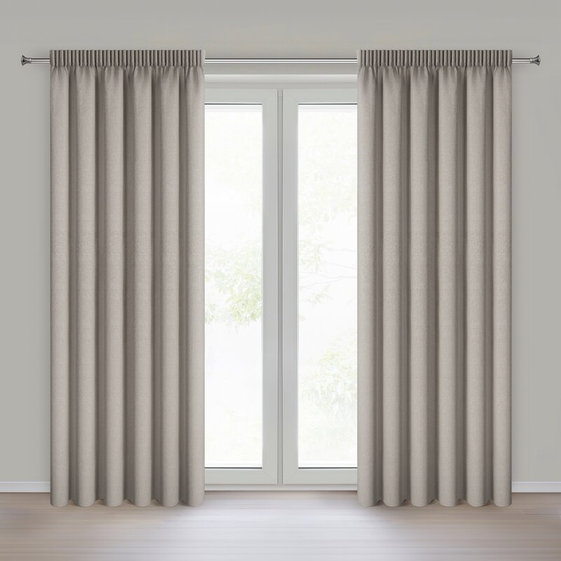 Zasłona gotowa Zoey ciemnobeżowa 140 X 270 cm – 100% zaciemnienia