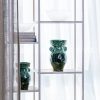 Wazon ceramiczny Dina zielony O 17 X 30 cm – na susze i kwiaty