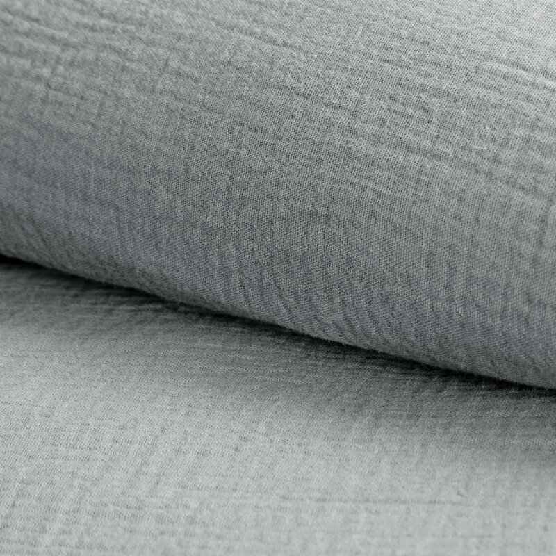 Komplet pościeli muślinowej srebrna 220 X 200 cm – przewiewna i miękka